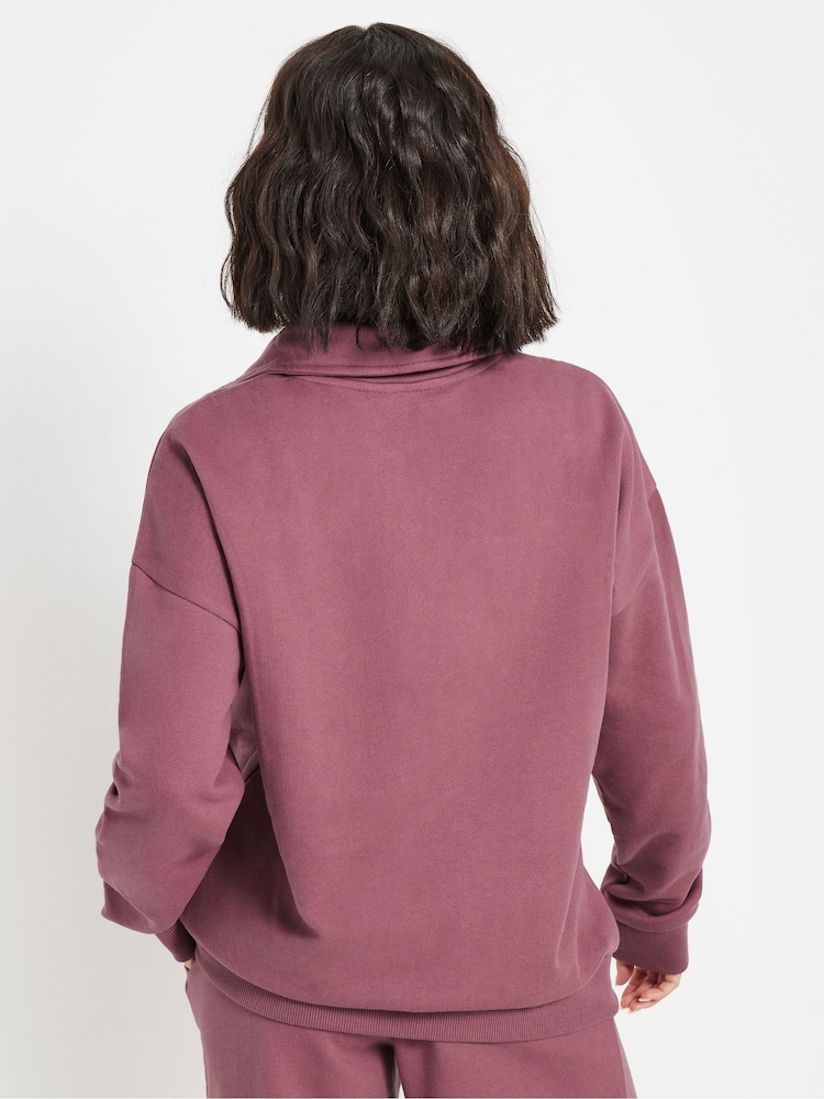 PixieGirl Petite Pink Quarter Zip Sweatshirt - Image 4 of 6
