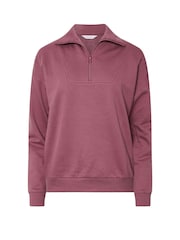 PixieGirl Petite Pink Quarter Zip Sweatshirt - Image 6 of 6