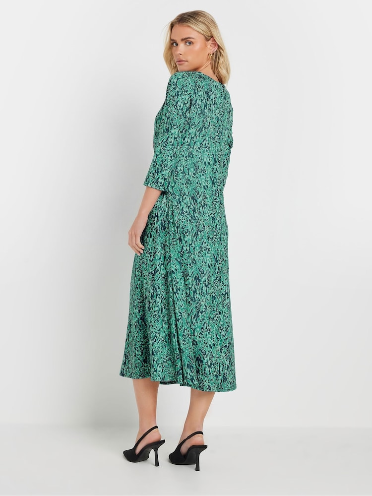 M&Co Petite Snake Print Twist Dress - Image 4 of 5