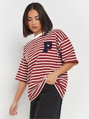 PixieGirl Petite Red Stipe Appliqué T-Shirt - Image 1 of 5