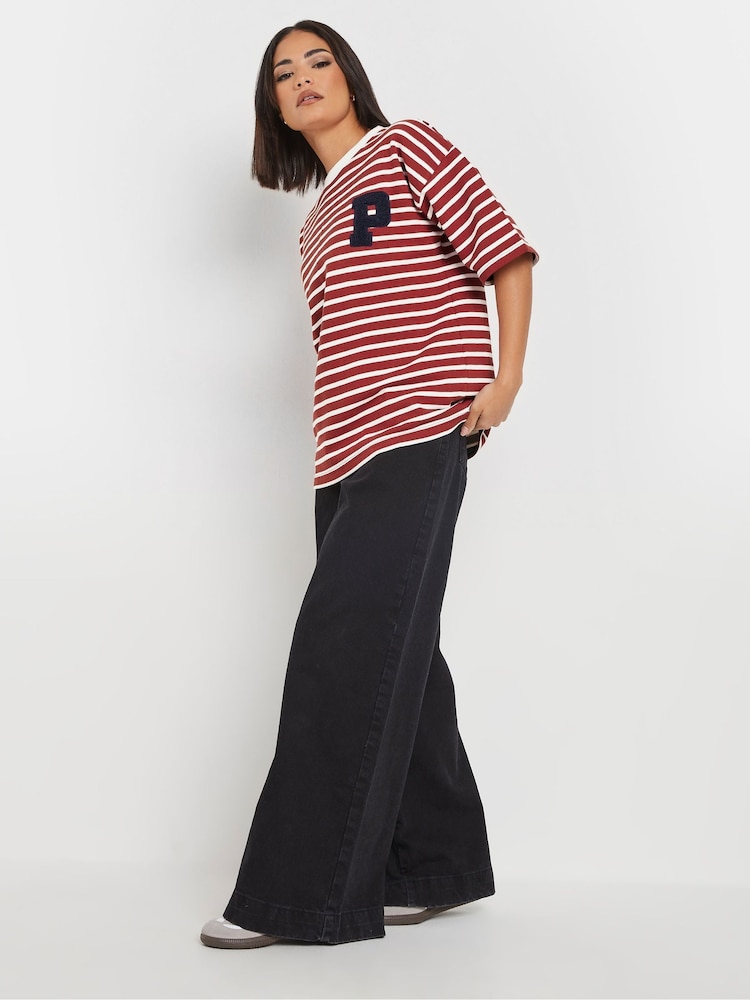 PixieGirl Petite Red Stipe Appliqué T-Shirt - Image 2 of 5