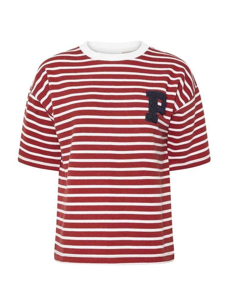 PixieGirl Petite Red Stipe Appliqué T-Shirt - Image 5 of 5
