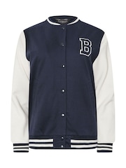 PixieGirl Petite Blue Boston Varsity Bomber Jacket - Image 5 of 6