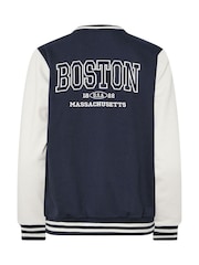 PixieGirl Petite Blue Boston Varsity Bomber Jacket - Image 6 of 6