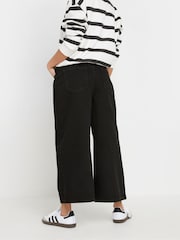 PixieGirl Petite Wide Leg Denim Cropped 100% Cotton Jeans - Imagen 2 de 6