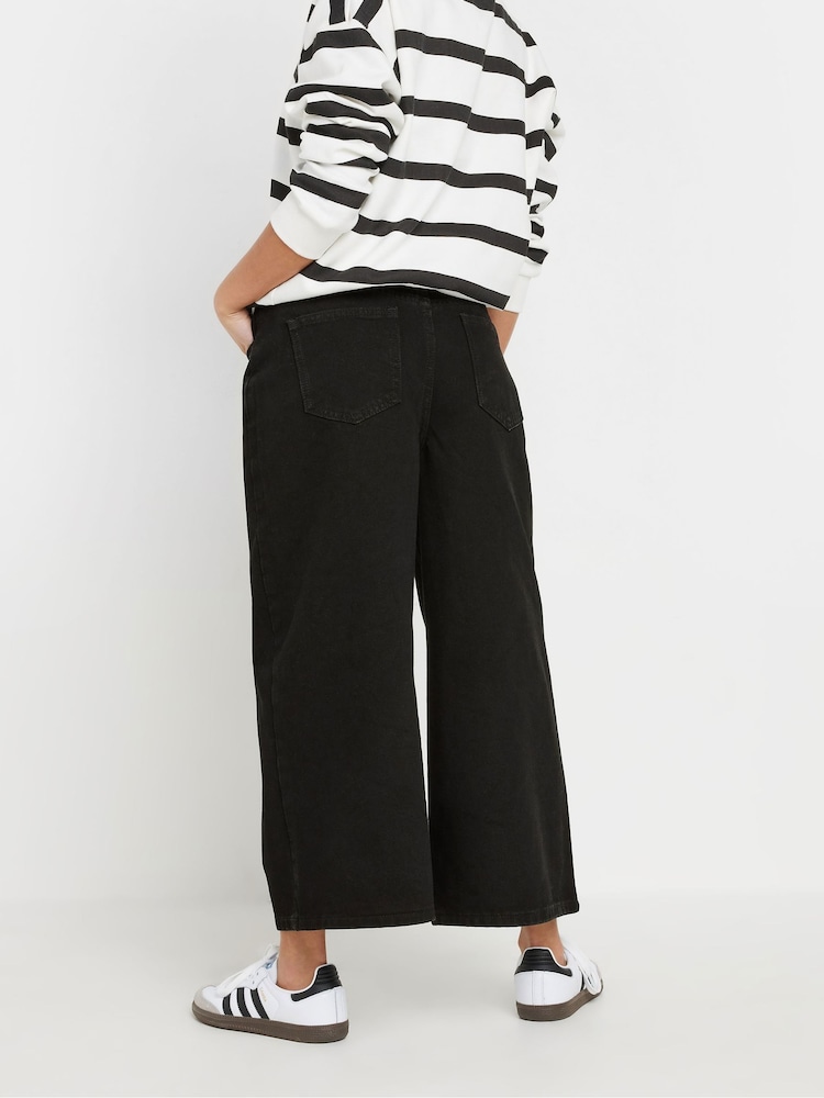 PixieGirl Petite Wide Leg Denim Cropped 100% Cotton Jeans - Imagen 2 de 6