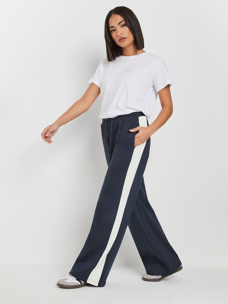 PixieGirl Petite Blue Side Stripe Joggers - Image 1 of 5