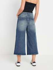 PixieGirl Petite Wide Leg Denim Cropped 100% Cotton Jeans - Imagen 3 de 5