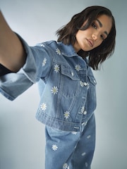 PixieGirl Petite Blue Daisy Jacket - Image 3 of 5