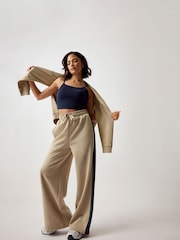PixieGirl Petite Natural Side Stripe Joggers - Image 5 of 5