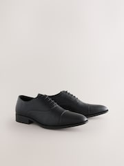 Black Oxford Toe Cap Shoes - Image 1 of 5