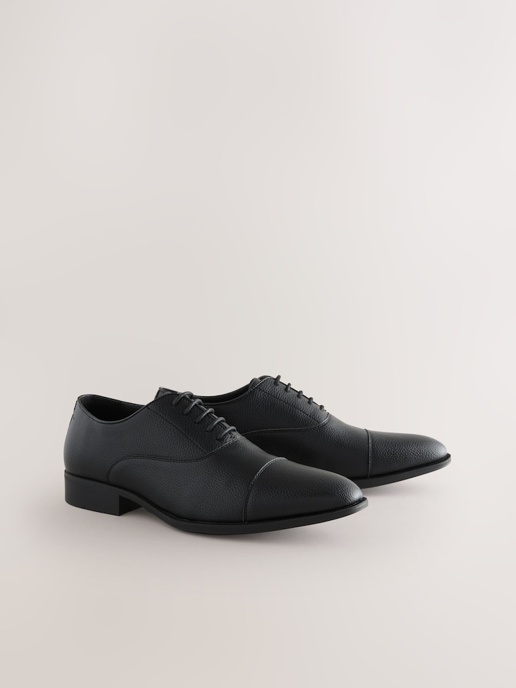 Black Oxford Toe Cap Shoes - Image 1 of 5
