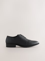 Black Oxford Toe Cap Shoes - Image 2 of 5