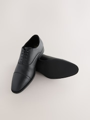 Black Oxford Toe Cap Shoes - Image 3 of 5