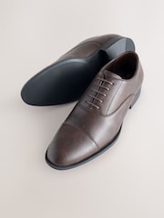 Brown Oxford Toe Cap Shoes - Image 5 of 6