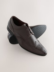 Brown Standard Fit Brogue Shoes - Image 5 of 5