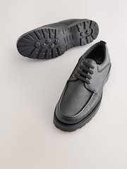 Black Apron Leather Shoes - Image 3 of 5
