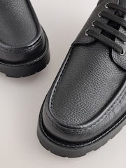 Black Apron Leather Shoes - Image 4 of 5