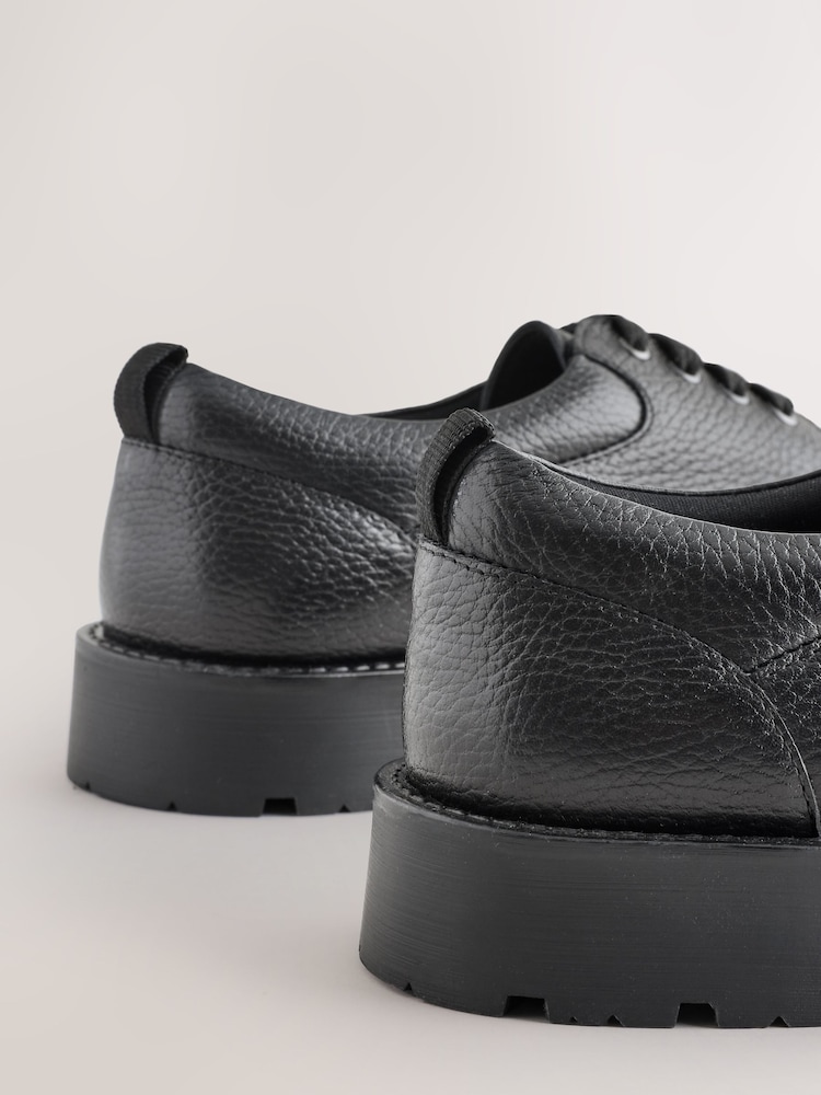 Black Apron Leather Shoes - Image 5 of 5