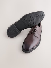 Burgundy Red Tumbled Leather Formal Shoes - Image 4 of 5