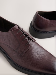 Burgundy Red Tumbled Leather Formal Shoes - Image 5 of 5