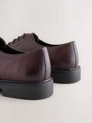 Burgundy Red Tumbled Leather Formal Shoes - Image 6 of 6