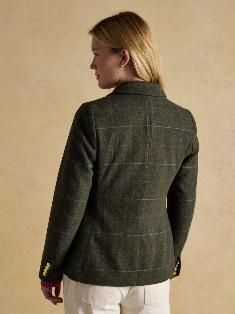 Joules Canterly Green Herringbone Tweed Hacking Jacket - Image 2 of 11 Joules Canterly Green Herringbone Tweed Hacking Jacket - Image 2 of 11