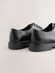 Black Leather Toe Cap Shoes - Image 5 of 5