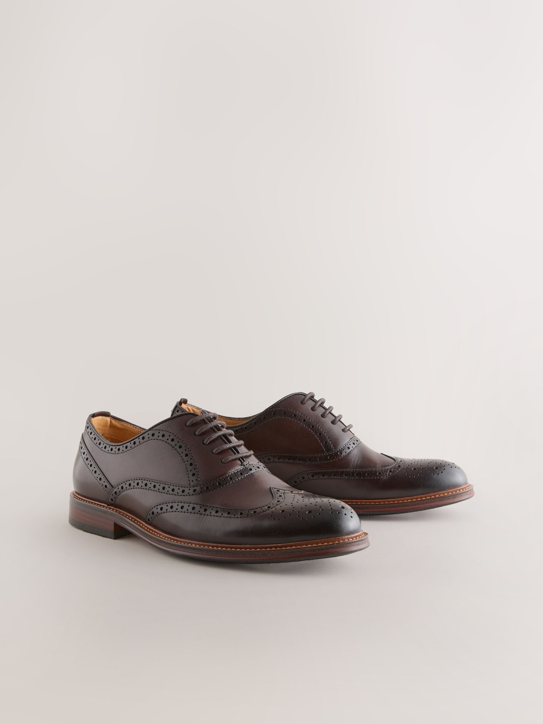 Buy Brown Oxford Wingcap Leather Shoes from Next Canada