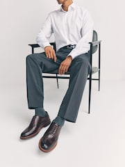 Brown Oxford Wingcap Shoes - Image 1 of 6