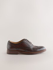 Brown Oxford Wingcap Shoes - Image 2 of 6