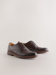 Brown Oxford Wingcap Shoes - Image 3 of 6