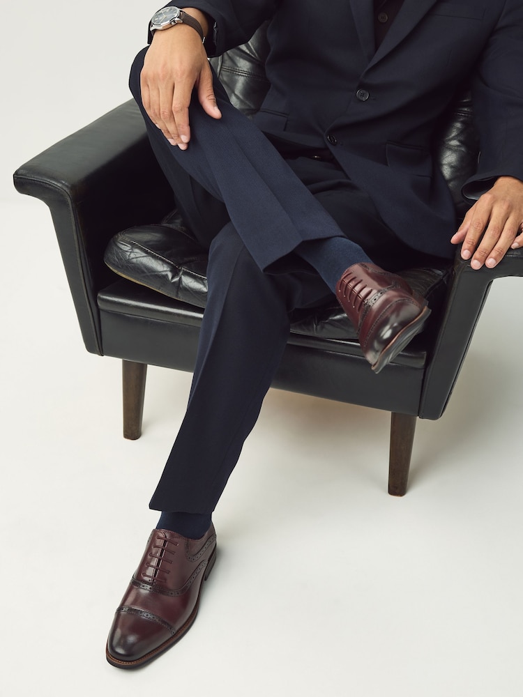 Burgundy Red Oxford Toecap Shoes - Image 1 of 1