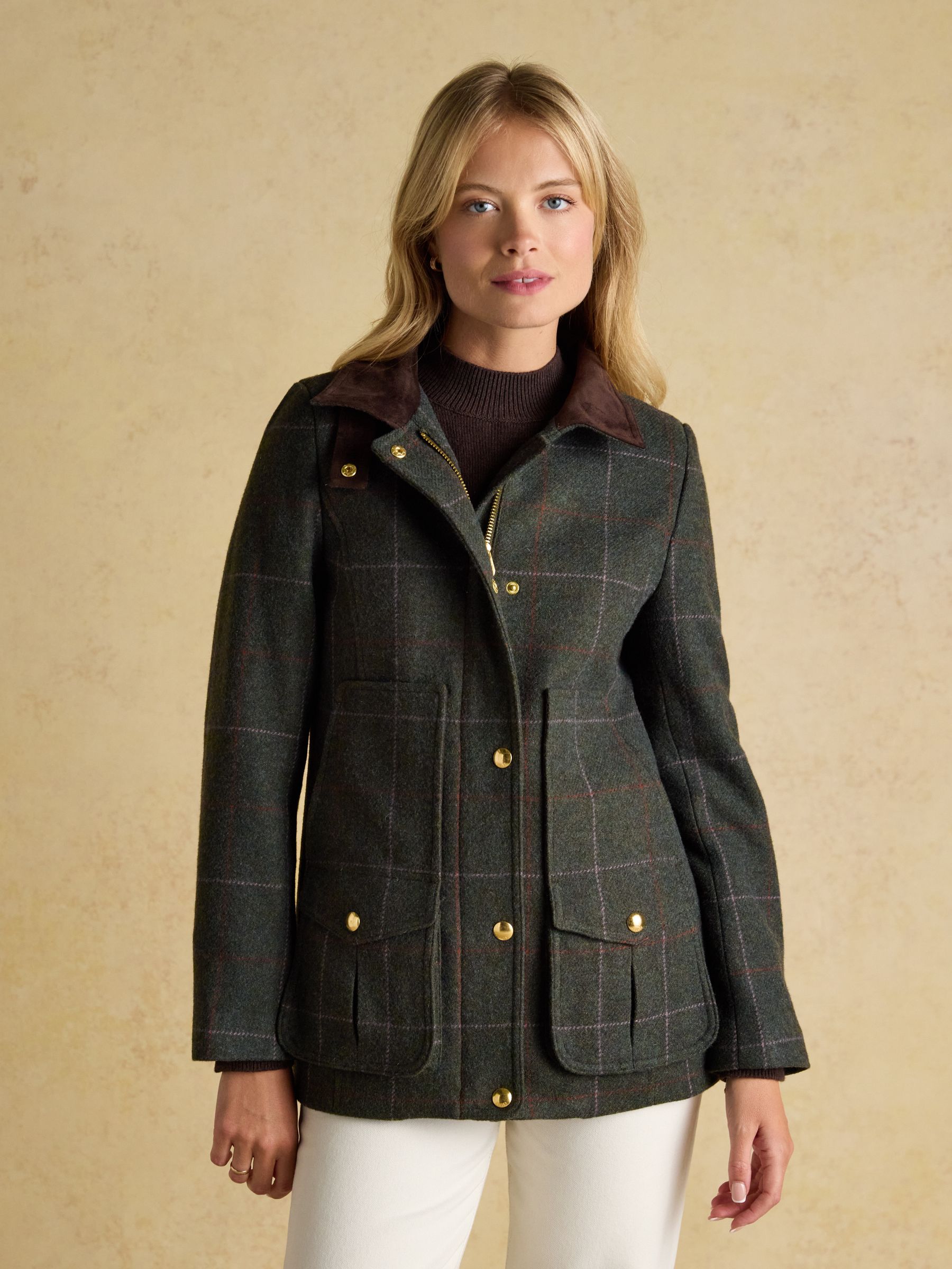 Buy Joules Classic Fieldcoat Green Tweed Coat from Next USA