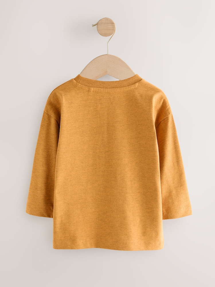 Ochre Yellow Outdoor Ranger Long Sleeve Graphic Print T-Shirt (3mths-7yrs) - Image 2 of 4