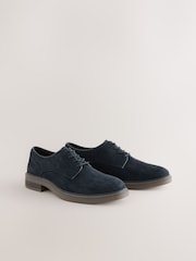 Navy Suedette Derby Shoes - Image 1 of 7