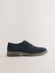 Navy Suedette Derby Shoes - Image 4 of 7