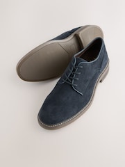 Navy Suedette Derby Shoes - Image 5 of 7