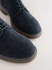 Navy Suedette Derby Shoes - Image 6 of 7