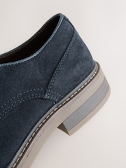 Navy Suedette Derby Shoes - Image 7 of 7
