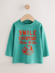 Blue Smile Everyday Long Sleeve Graphic Print T-Shirt (3mths-7yrs) - Image 1 of 4