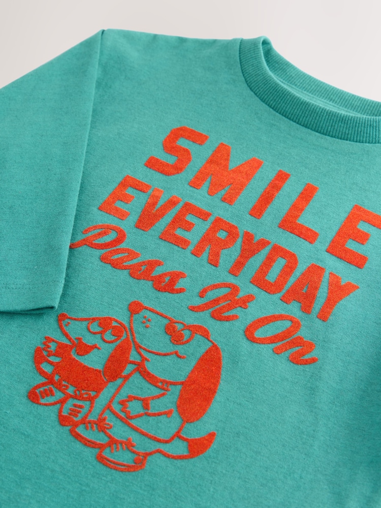 Blue Smile Everyday Long Sleeve Graphic Print T-Shirt (3mths-7yrs) - Image 4 of 4
