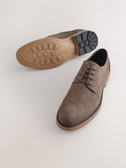 Brown Contrast Sole Derby Shoes - Image 5 of 5