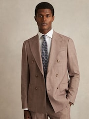 Reiss Chocolate Brown Primo Silk Foulard Medallion Print Tie - Image 2 of 5