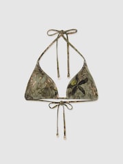 Reiss Thia Reiss | NYBG Floral Triangle Bikini Top - Image 2 of 6