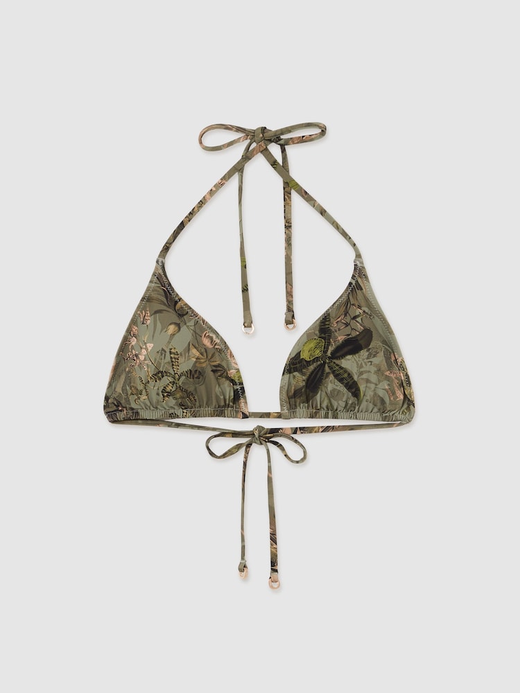 Reiss Thia Reiss | NYBG Floral Triangle Bikini Top - Image 2 of 6