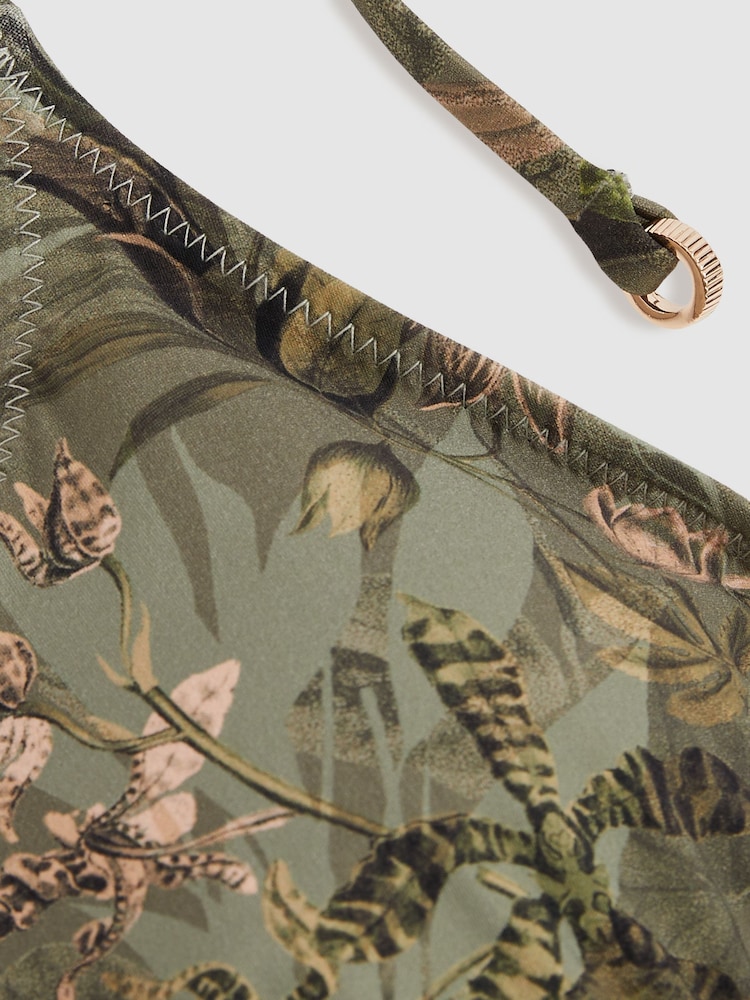 Reiss Thia Reiss | NYBG Floral Triangle Bikini Top - Image 6 of 6