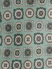 Reiss Soft Sage Primo Silk Foulard Medallion Print Tie - Image 5 of 5