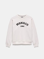 كريم - Mint Velvet Monaco Graphic Sweatshirt - صورة 6 من 8