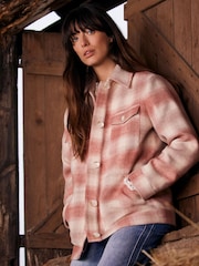 Mint Velvet Pink Checked Shacket - Image 2 of 8